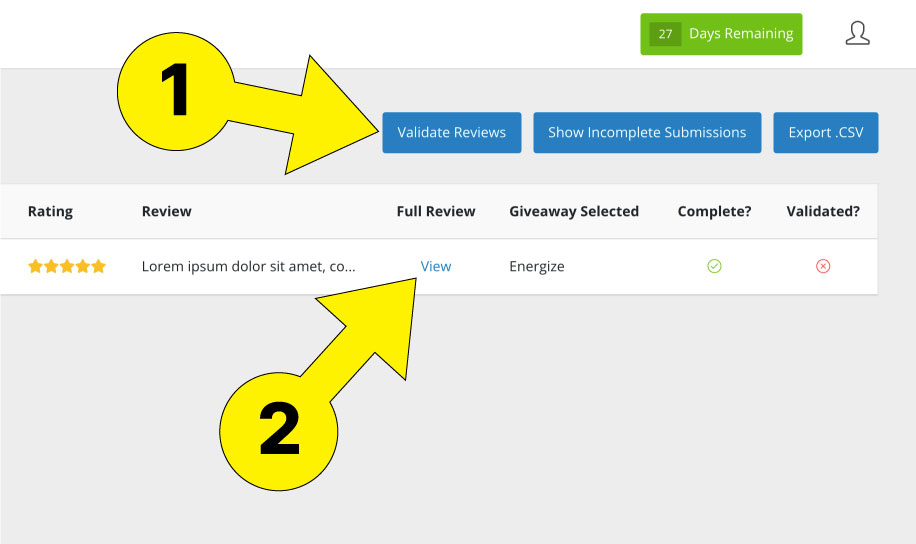 (1) Validation Center (2) Individual review.